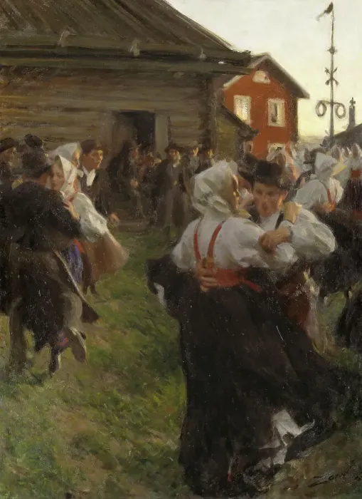 Framed Print : Midsummer Dance, 1897. Creator: Anders Leonard Zorn Framed Print : Midsummer Dance, 1897. Creator: Anders Leonard Zorn