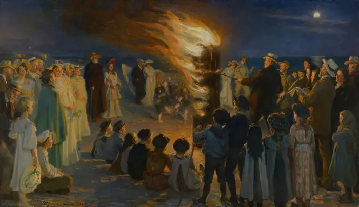 Framed Print : Midsummers Eve Bonfire on Skagens Beach Framed Print : Midsummers Eve Bonfire on Skagens Beach