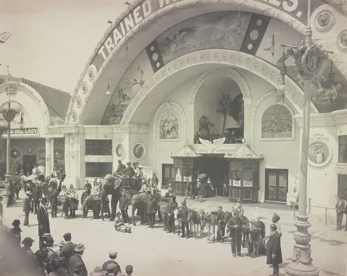 Framed Print : Midway, World's Columbian Exposition, Chicago, Illinois, 1893. Creator: Frances Benjamin Johnston Framed Print : Midway, World's Columbian Exposition, Chicago, Illinois, 1893. Creator: Frances Benjamin Johnston
