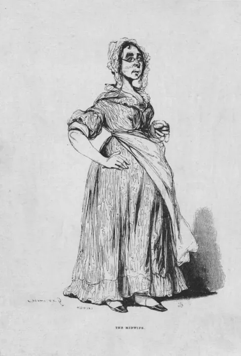 Framed Print : The Midwife, early 19th century. Creator: Unknown Framed Print : The Midwife, early 19th century. Creator: Unknown