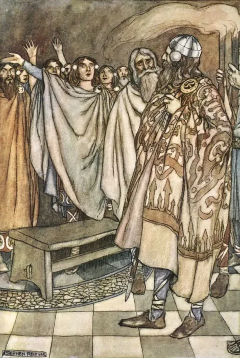 Framed Print : A mighty shout of exultation arose from the Ulstermen, c1910. Artist: Stephen Reid Framed Print : A mighty shout of exultation arose from the Ulstermen, c1910. Artist: Stephen Reid