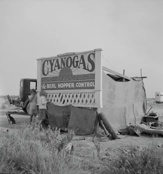 Framed Print : Migrant agricultural workers home, California, 1937. Creator: Dorothea Lange Framed Print : Migrant agricultural workers home, California, 1937. Creator: Dorothea Lange