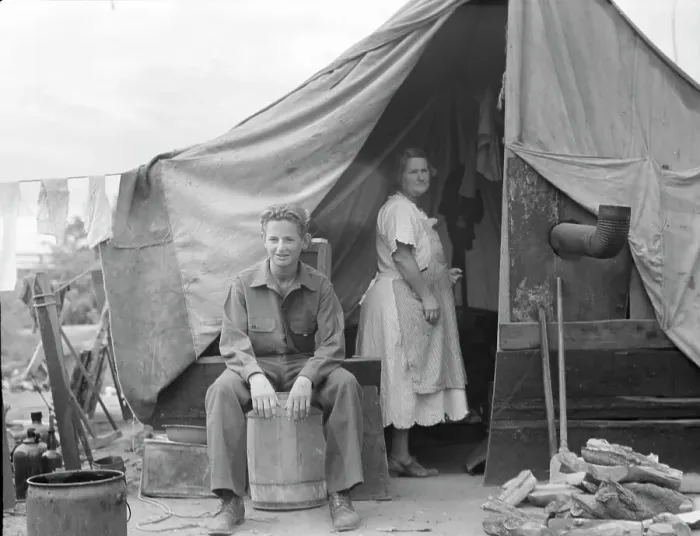 Framed Print : Part of migrant family of five, encamped near Porterville, California, 1936. Creator: Dorothea Lange Framed Print : Part of migrant family of five, encamped near Porterville, California, 1936. Creator: Dorothea Lange