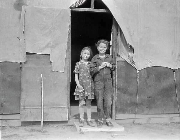 Migrant family in Kern County, California, 1936. Creator: Dorothea Lange