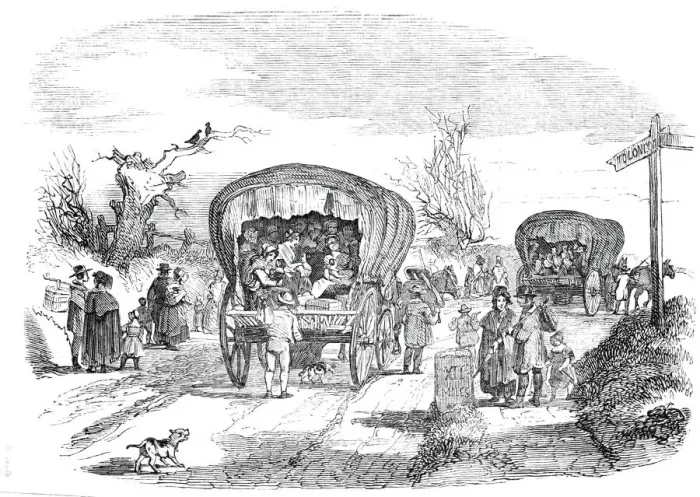 Framed Print : The Migrants Farewell, 1844. Creator: Unknown Framed Print : The Migrants Farewell, 1844. Creator: Unknown