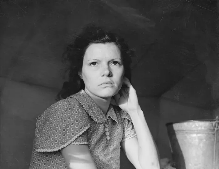 Framed Print : One of migratory family in FSA labor camp, Calipatria, Imperial Valley, California, 1939. Creator: Dorothea Lange Framed Print : One of migratory family in FSA labor camp, Calipatria, Imperial Valley, California, 1939. Creator: Dorothea Lange