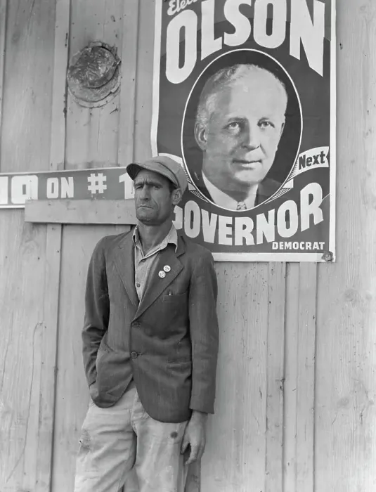 Framed Print : Migratory field worker, leader of the cotton strike of October 1938, Kern County, California, 1938. Creator: Dorothea Lange Framed Print : Migratory field worker, leader of the cotton strike of October 1938, Kern County, California, 1938. Creator: Dorothea Lange