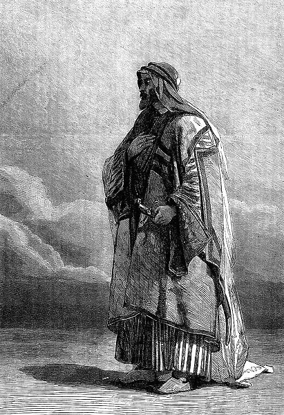 'Miguel el Musrab, Sheikh of the Anazeh Tribe', by Carl Haag…, Water-colour Society, 1862. Creator: Unknown. 'Miguel el Musrab, Sheikh of the Anazeh Tribe', by Carl Haag…, Water-colour Society, 1862. Creator: Unknown