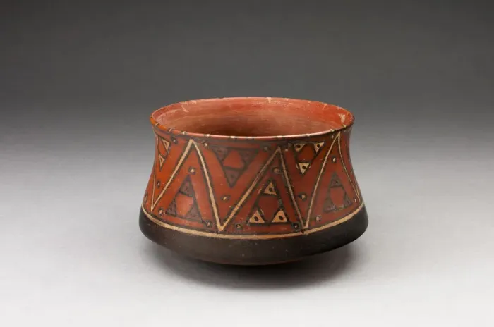 Framed Print : MIiniature Bowl with Geometric Textile-like Pattern, A. D. 1450  /  1532. Creator: Unknown