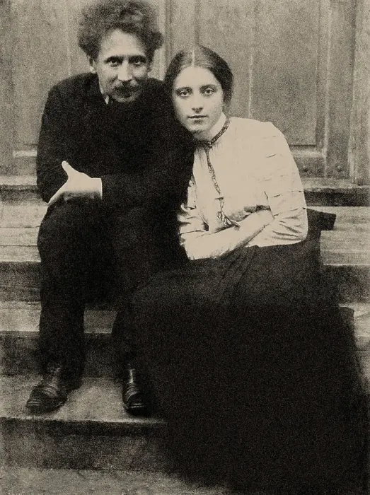 Framed Print : Mikalojus Konstantinas Ciurlionis and Sofija Kymantaite, 1908. Creator: Anonymous Framed Print : Mikalojus Konstantinas Ciurlionis and Sofija Kymantaite, 1908. Creator: Anonymous