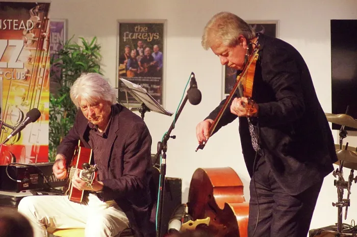 Framed Print : Mike Piggott and Nils Solberg, East Grinstead Jazz Club, Apron Cafe, Chequer Mead Theatre, 2025. Creator: Brian O'Connor. Mike Piggott and Nils Solberg, East Grinstead Jazz Club, Apron Cafe, Chequer Mead Theatre, 2025 Framed Print : Mike Piggott and Nils Solberg, East Grinstead Jazz Club, Apron Cafe, Chequer Mead Theatre, 2025. Creator: Brian O'Connor. Mike Piggott and Nils Solberg, East Grinstead Jazz Club, Apron Cafe, Chequer Mead Theatre, 2025