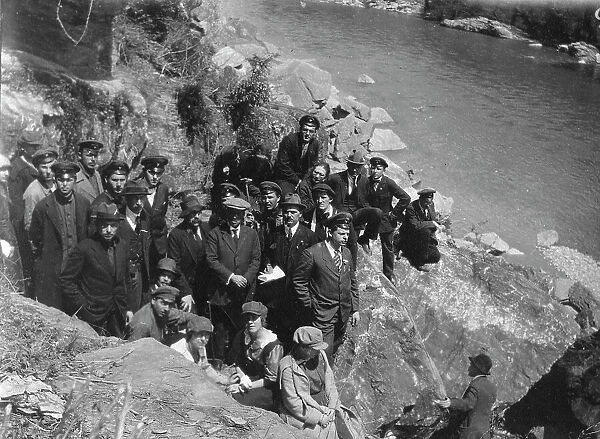 Mikhail Alekseevich Pavlov with Senior Students of Vladivostok Polytechnic Institute...Japan, 1922. Creator: Unknown