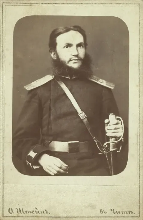 Framed Print : Mikhail Viktorovich Vasilevsky, half-length portrait, facing slightly right... between 1880 and 86. Creator: Unknown Framed Print : Mikhail Viktorovich Vasilevsky, half-length portrait, facing slightly right... between 1880 and 86. Creator: Unknown