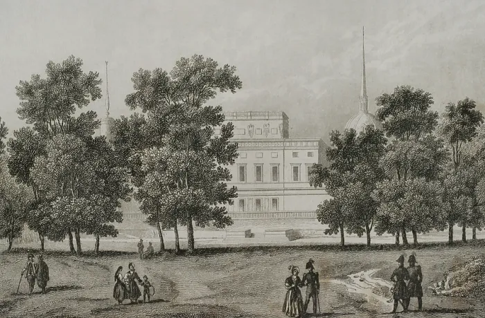 Framed Print : Mikhailovsky Castle, Saint Petersburg, Russia, 1839. Creator: Augustin Francois Lemaitre Framed Print : Mikhailovsky Castle, Saint Petersburg, Russia, 1839. Creator: Augustin Francois Lemaitre