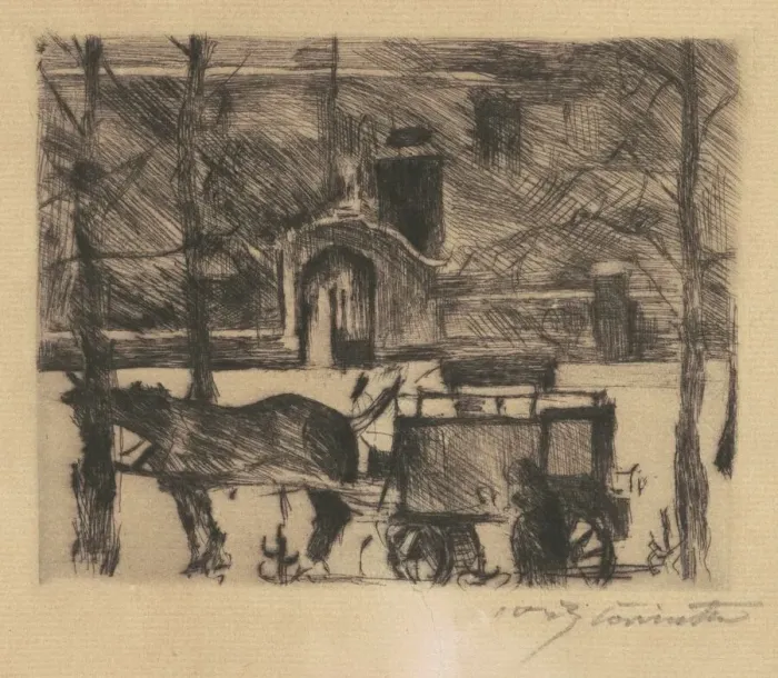 Framed Print : Milchwagen (Milk Wagon), 1916. Creator: Lovis Corinth Framed Print : Milchwagen (Milk Wagon), 1916. Creator: Lovis Corinth
