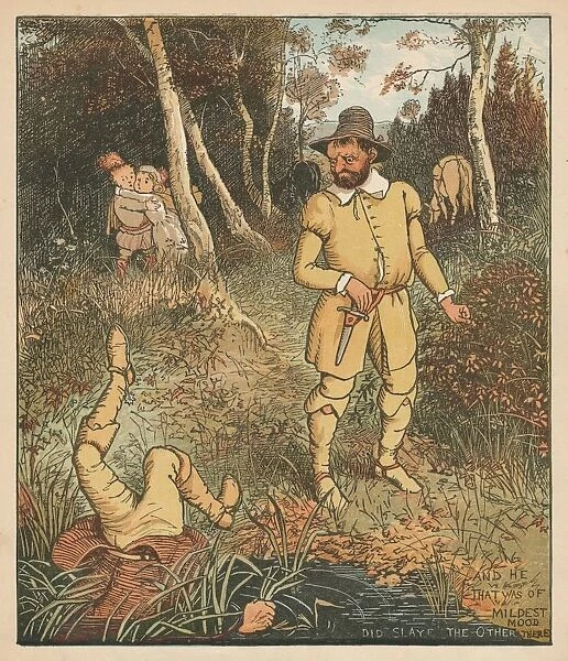And He That Was of Mildest Mood Did Slaye The Other There, c1880. Creator: Randolph Caldecott
