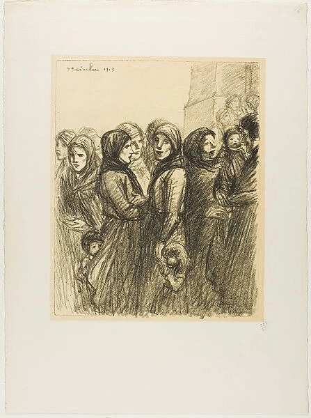Military Allocation, 1915. Creator: Theophile Alexandre Steinlen