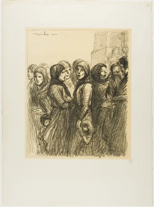 Framed Print : Military Allocation, 1915. Creator: Theophile Alexandre Steinlen Framed Print : Military Allocation, 1915. Creator: Theophile Alexandre Steinlen