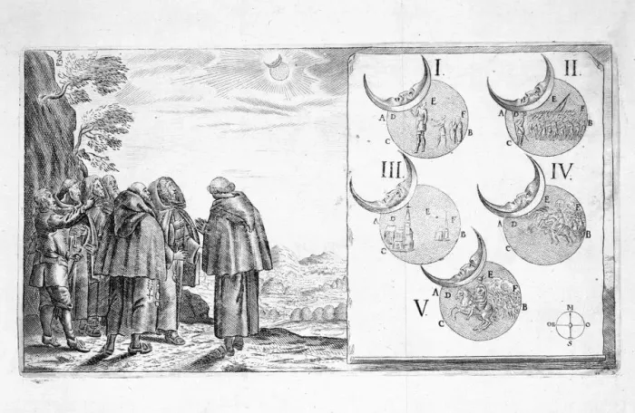 Framed Print : A military attack plotted in accordance with the phases of an eclipse, 17th century Framed Print : A military attack plotted in accordance with the phases of an eclipse, 17th century