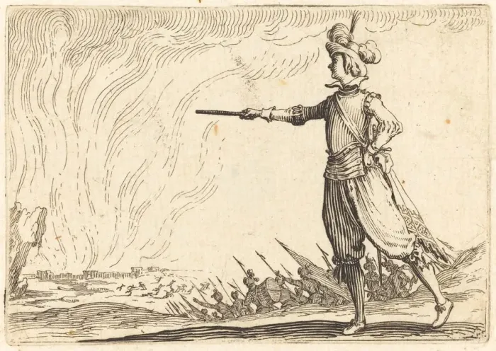 Framed Print : Military Commander on Foot, c. 1622. Creator: Jacques Callot Framed Print : Military Commander on Foot, c. 1622. Creator: Jacques Callot