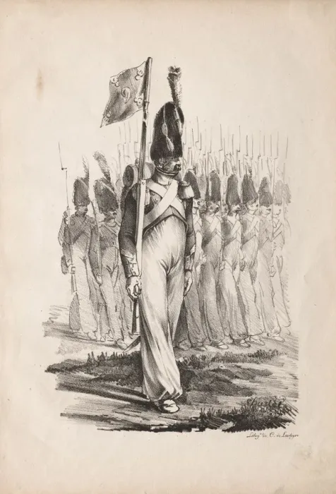 Framed Print : Military Costumes: Carabiners Sargent, General Guide, 1817-1818 Framed Print : Military Costumes: Carabiners Sargent, General Guide, 1817-1818