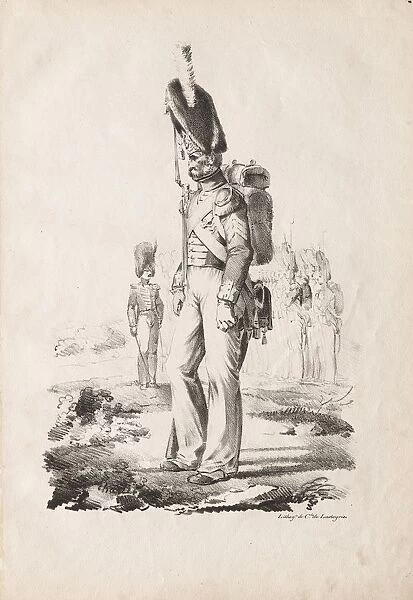 Military Costumes: Infantry Sargent, 1817-18. Creator: Nicolas Toussaint Charlet (French