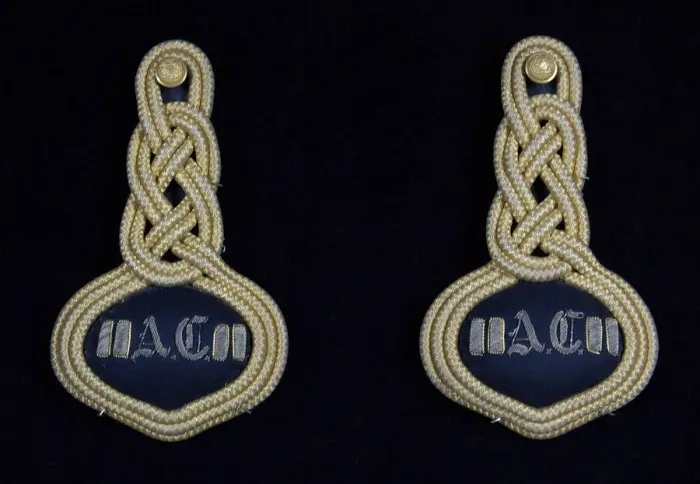 Framed Print : Military epaulets, American, 1875-80. Creator: Unknown Framed Print : Military epaulets, American, 1875-80. Creator: Unknown