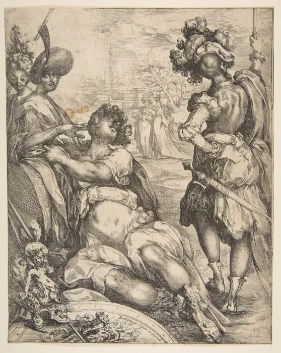 Framed Print : Military Figures outside a City, 1595-1616. Creator: Jacques Bellange Framed Print : Military Figures outside a City, 1595-1616. Creator: Jacques Bellange