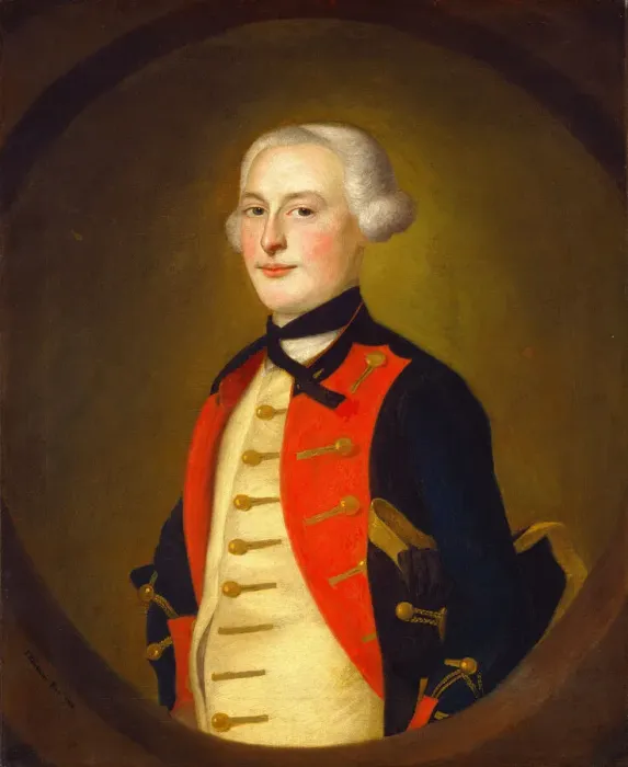 Framed Print : A Military Officer, 1756. Creator: Joseph Blackburn Framed Print : A Military Officer, 1756. Creator: Joseph Blackburn