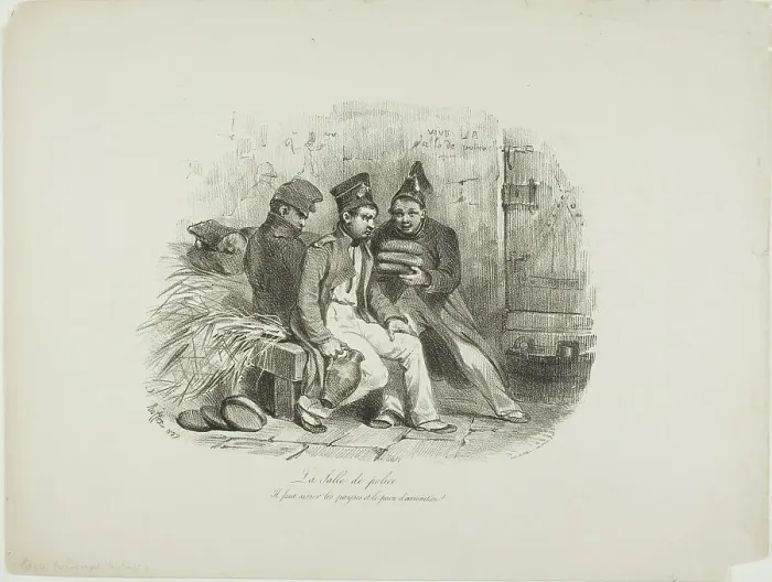 Framed Print : Military Prison, 1827. Creator: Auguste Raffet Framed Print : Military Prison, 1827. Creator: Auguste Raffet