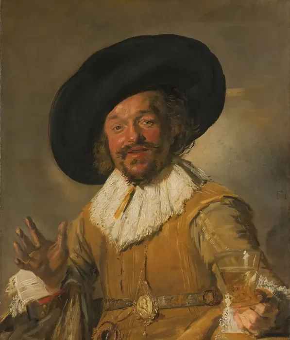 Framed Print : A Militiaman Holding a Berkemeyer, Known as the Merry Drinker, c.1628-c.1630. Creator: Frans Hals Framed Print : A Militiaman Holding a Berkemeyer, Known as the Merry Drinker, c.1628-c.1630. Creator: Frans Hals