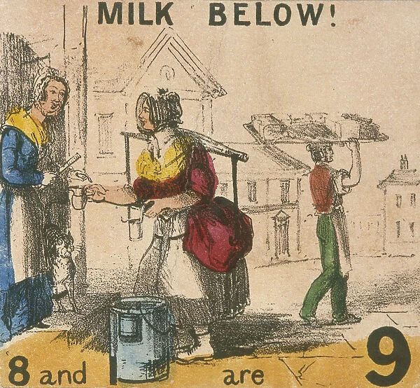 Milk Below!, Cries of London, c1840. Artist: TH Jones