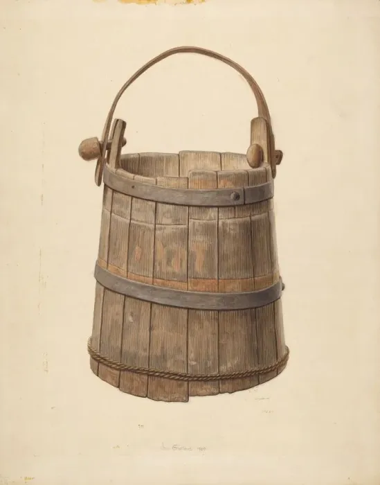Framed Print : Milk Bucket, 1939. Creator: Jacob Gielens Framed Print : Milk Bucket, 1939. Creator: Jacob Gielens