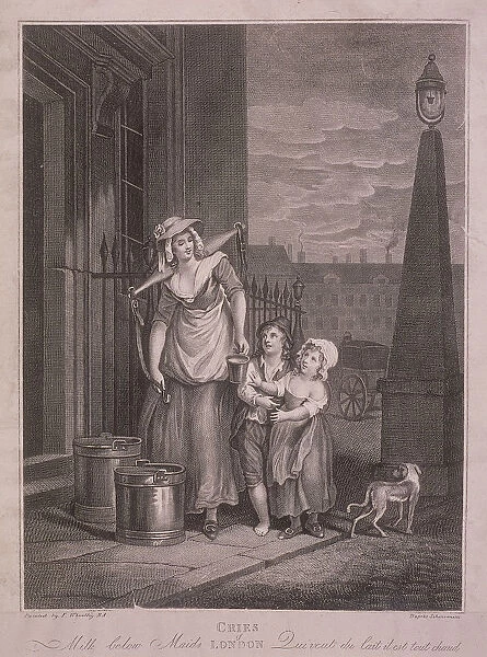 Milk below Maids, Cries of London, c1795. Artist: Luigi Schiavonetti