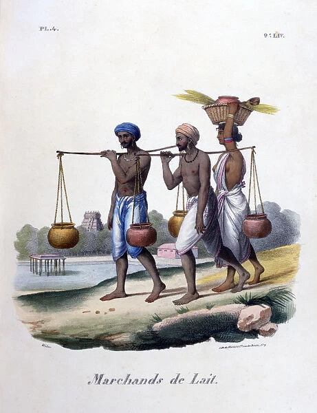 Milk Merchants, 1828. Artist: Marlet et Cie
