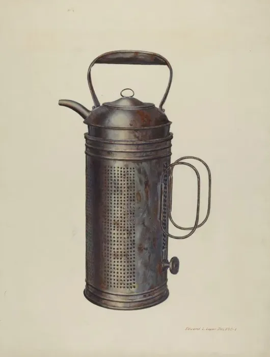 Framed Print : Milk Warmer, c. 1939. Creator: Edward L Loper Framed Print : Milk Warmer, c. 1939. Creator: Edward L Loper