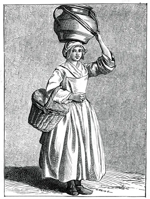 Framed Print : A Milkmaid, 1737-1742. Artist: Bouchardon Framed Print : A Milkmaid, 1737-1742. Artist: Bouchardon