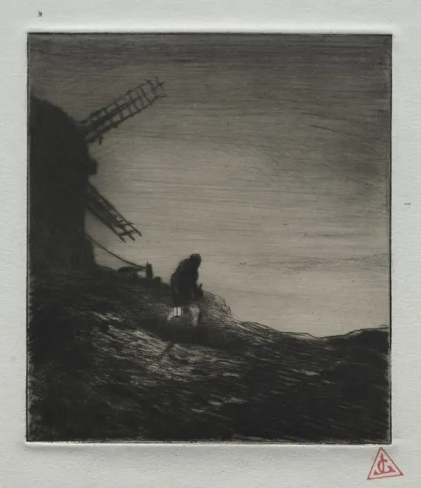 Framed Print : The Mill, 1848. Creator: Charles-Emile Jacque (French, 1813-1894) Framed Print : The Mill, 1848. Creator: Charles-Emile Jacque (French, 1813-1894)