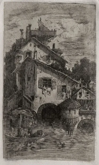 Framed Print : The Mill, 1866. Creator: Rodolphe Bresdin (French, 1822-1885) Framed Print : The Mill, 1866. Creator: Rodolphe Bresdin (French, 1822-1885)