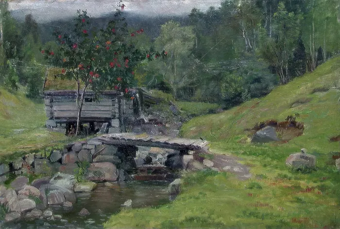 Framed Print : The Mill, probably 1889. Creator: Jorgen Sorensen Framed Print : The Mill, probably 1889. Creator: Jorgen Sorensen