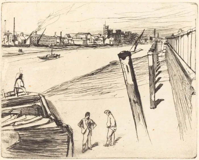 Framed Print : Millbank, 1861. Creator: James Abbott McNeill Whistler Framed Print : Millbank, 1861. Creator: James Abbott McNeill Whistler