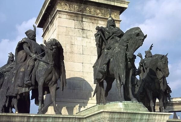 Millenary monument in Budapest, 19th century
