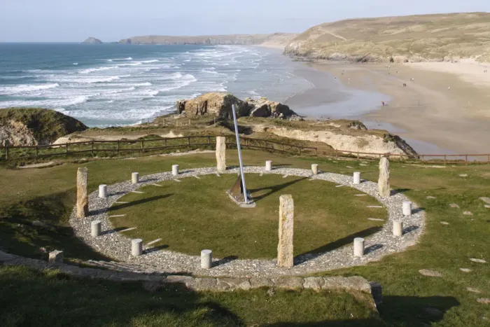 Framed Print : Millennium Sundial, Perranporth, Cornwall, 2009 Framed Print : Millennium Sundial, Perranporth, Cornwall, 2009
