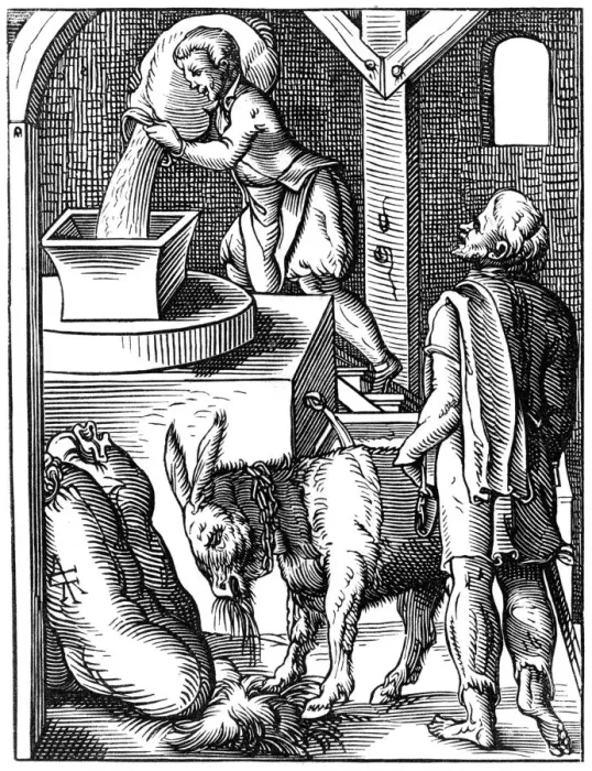 Framed Print : Miller, 16th century (1849). Artist: Jost Amman Framed Print : Miller, 16th century (1849). Artist: Jost Amman