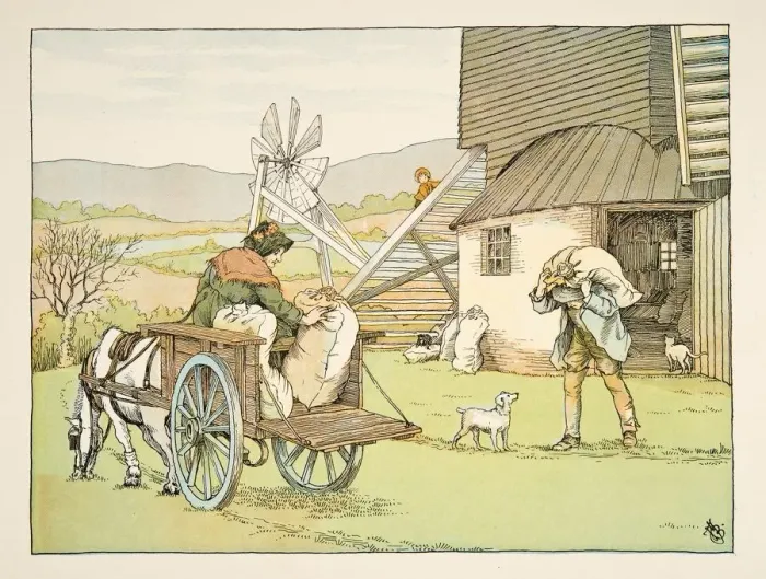 Framed Print : The Miller, from Four and Twenty Toilers, pub. 1900 (colour lithograph) Framed Print : The Miller, from Four and Twenty Toilers, pub. 1900 (colour lithograph)