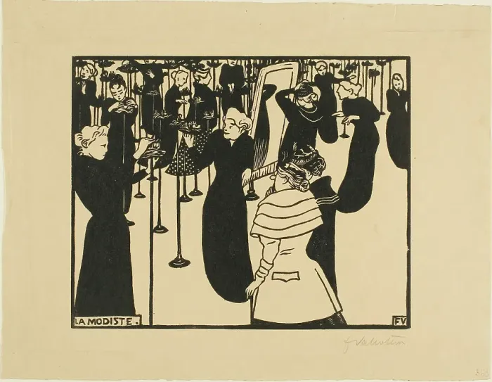 Framed Print : The Milliner, 1894. Creator: Félix Vallotton Framed Print : The Milliner, 1894. Creator: Félix Vallotton