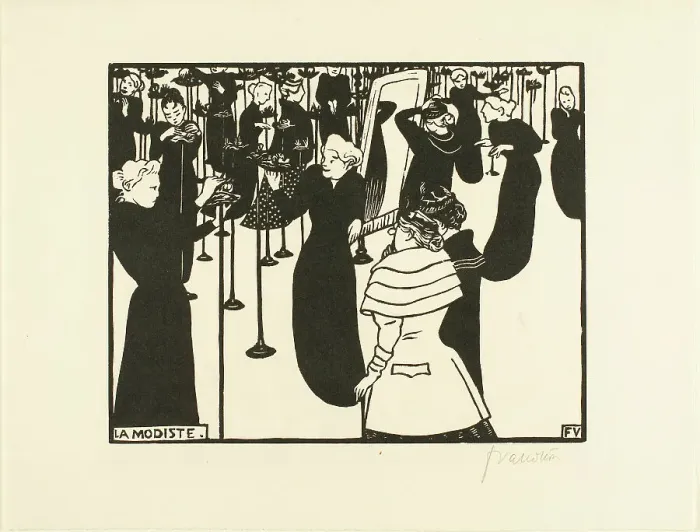 Framed Print : The Milliner, 1894. Creator: Félix Vallotton Framed Print : The Milliner, 1894. Creator: Félix Vallotton