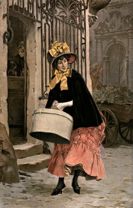 Framed Print : The Milliner after FH Kaemmerer, 1890. Creator: Unknown. The Milliner after FH Kaemmerer, 1890. Creator: Unknown Framed Print : The Milliner after FH Kaemmerer, 1890. Creator: Unknown. The Milliner after FH Kaemmerer, 1890. Creator: Unknown