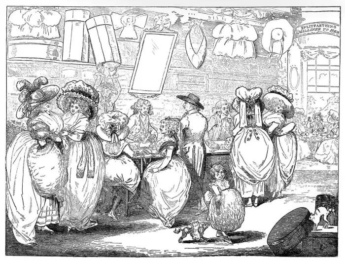 Framed Print : A Milliners Shop, 1787 Framed Print : A Milliners Shop, 1787