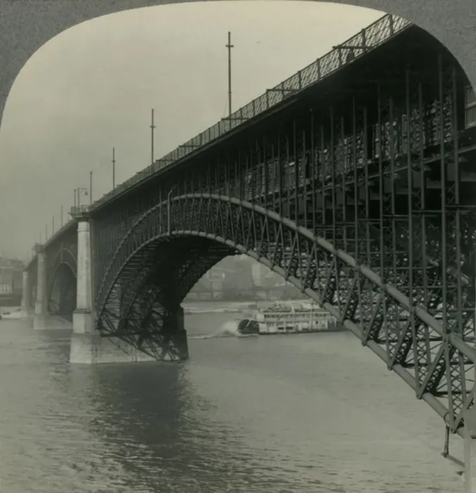 Framed Print : The Ten Million Dollar Eads Bridge over the Mississippi River at St. Louis, Mo. c1930s Framed Print : The Ten Million Dollar Eads Bridge over the Mississippi River at St. Louis, Mo. c1930s